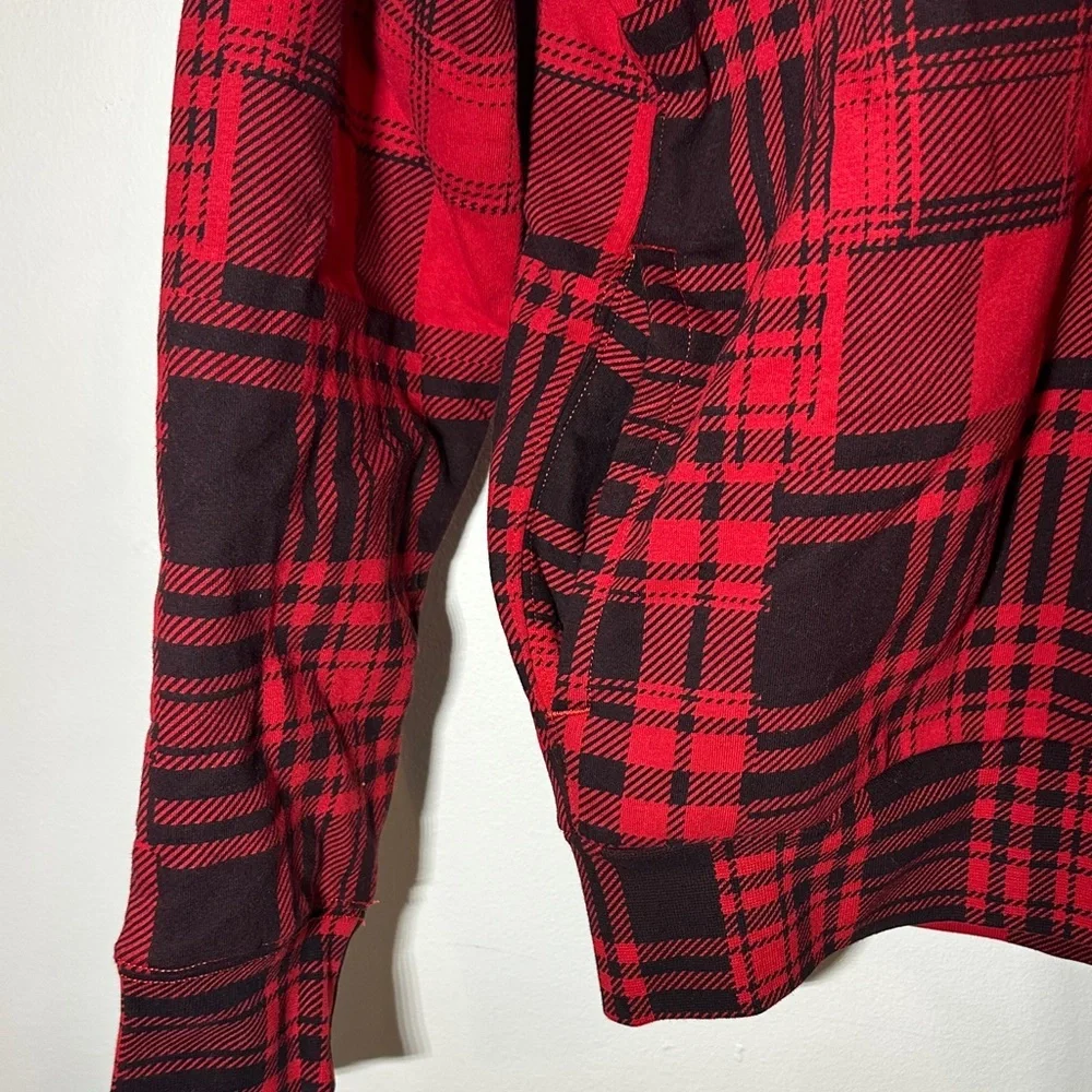 Ralph Lauren Kids Plaid Hoodie in Red and Black